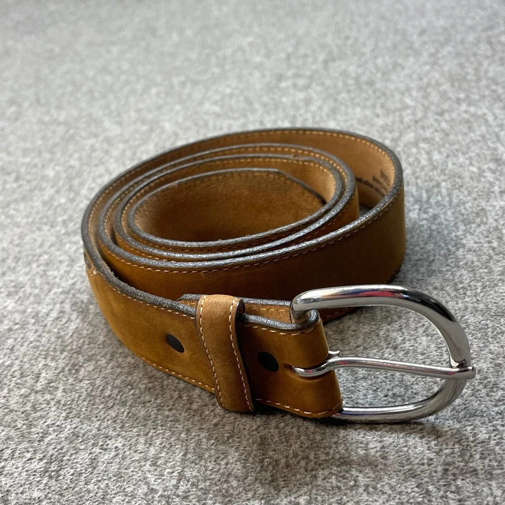 Silver Creek Classics Mens Tan Leather Belt Made in USA Size 44